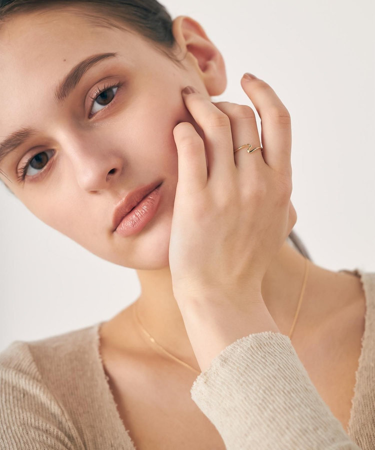 レイヤード] K10YG ウェーブ リング（710997） ｜ women（ウィメンズ