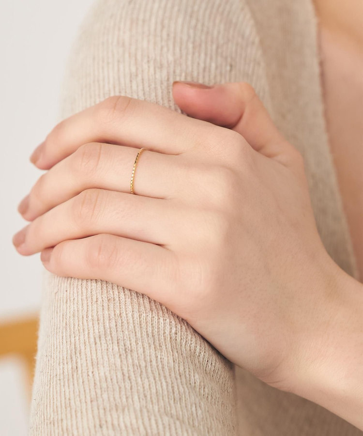 レイヤード] K10YG ベネチアンチェーン リング（710999） ｜ women