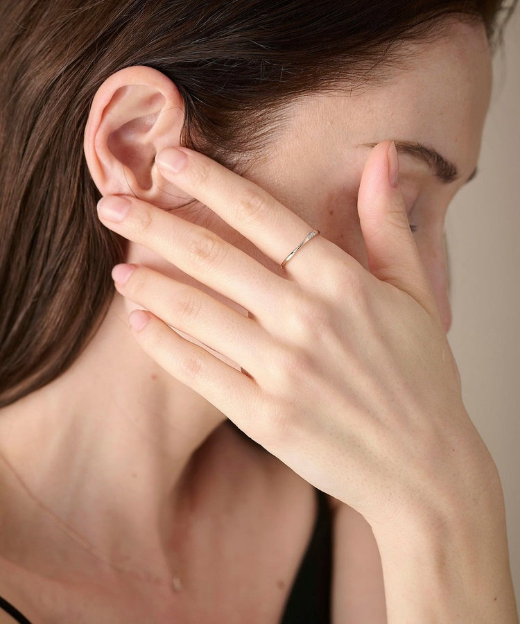 シェア] K10MPG ダイヤモンド ツイスト リング（721207） ｜ women