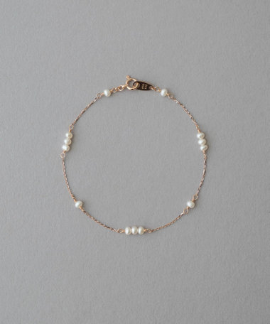 レイヤード] K10MPG パール ステーション ブレスレット（750476