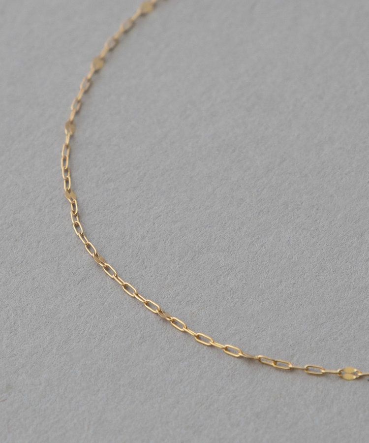 レイヤード] K10YG チェーン ステーション ブレスレット（750477