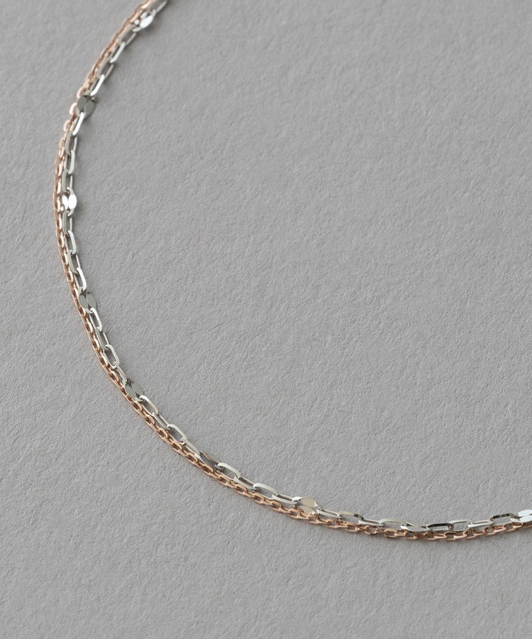 ミストピンク] K10 レイヤード ブレスレット バイカラー（750492