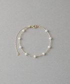 フロート] K10YG パール ワイヤー ブレスレット（750508） ｜ women