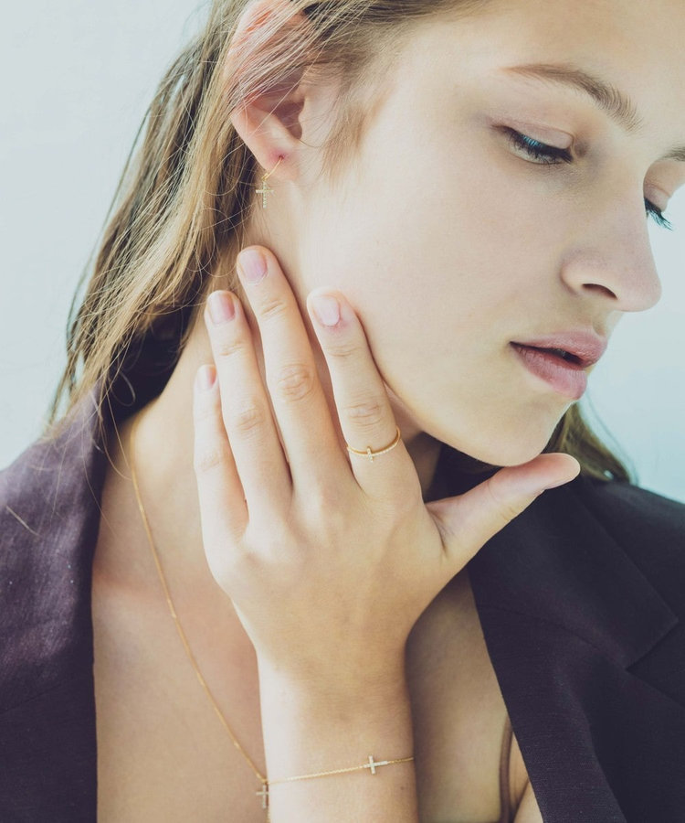 K18YG クロス ダイヤモンド リング（230718） ｜ women（ウィメンズ