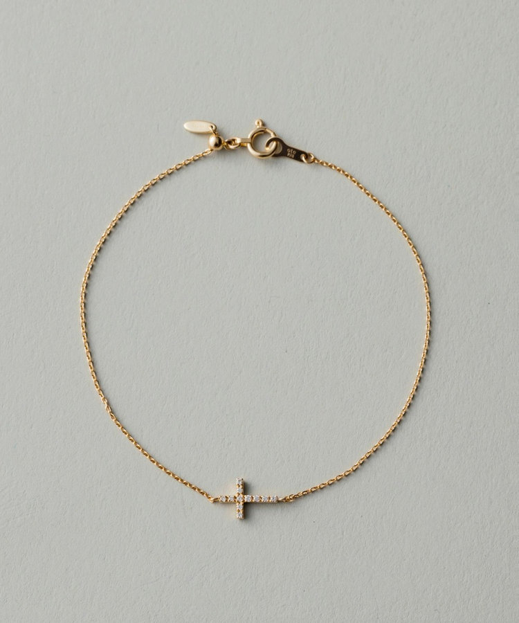 K18YG クロス ダイヤモンド ブレスレット（250212） ｜ women