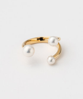 フォークリング ジルコニア×パール コンビカラー（025000） ｜ women