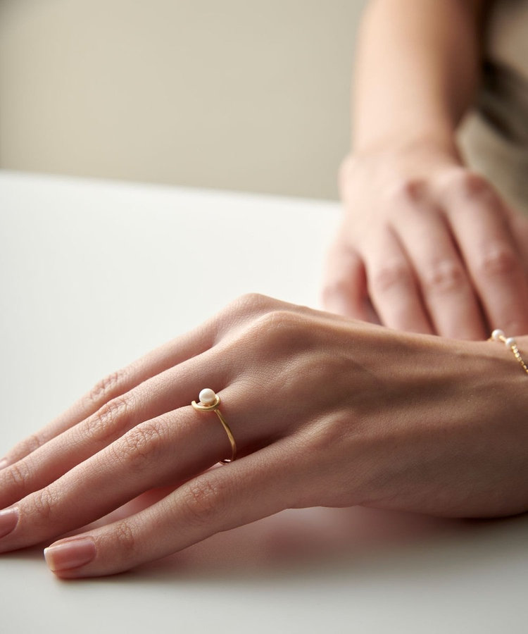 K18YG クラフト パール リング（202005） ｜ women（ウィメンズ