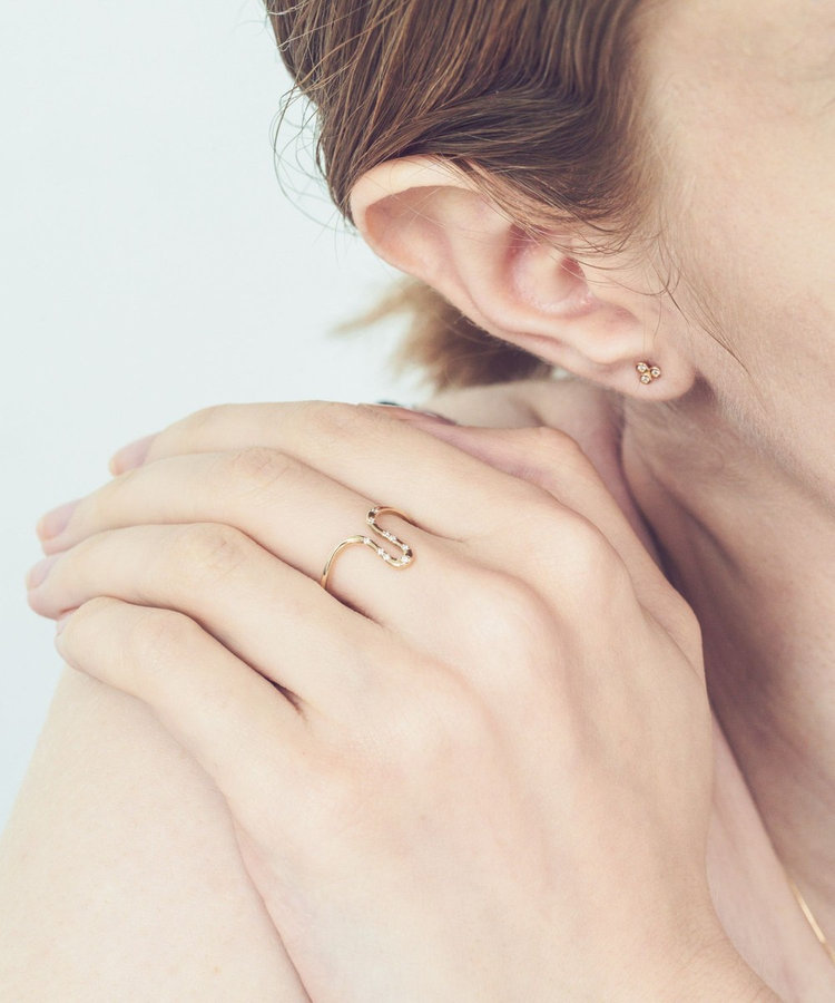 K18YG スキニー ダイヤモンド リング（203009） ｜ women（ウィメンズ