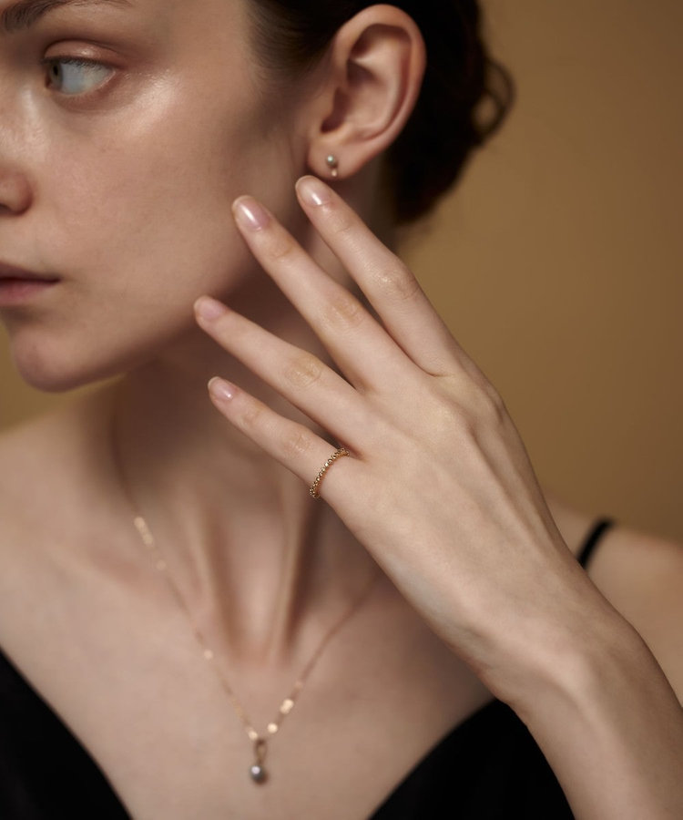 プレイリング] K18YG ブラウンダイヤモンド ピンキーリング（203016