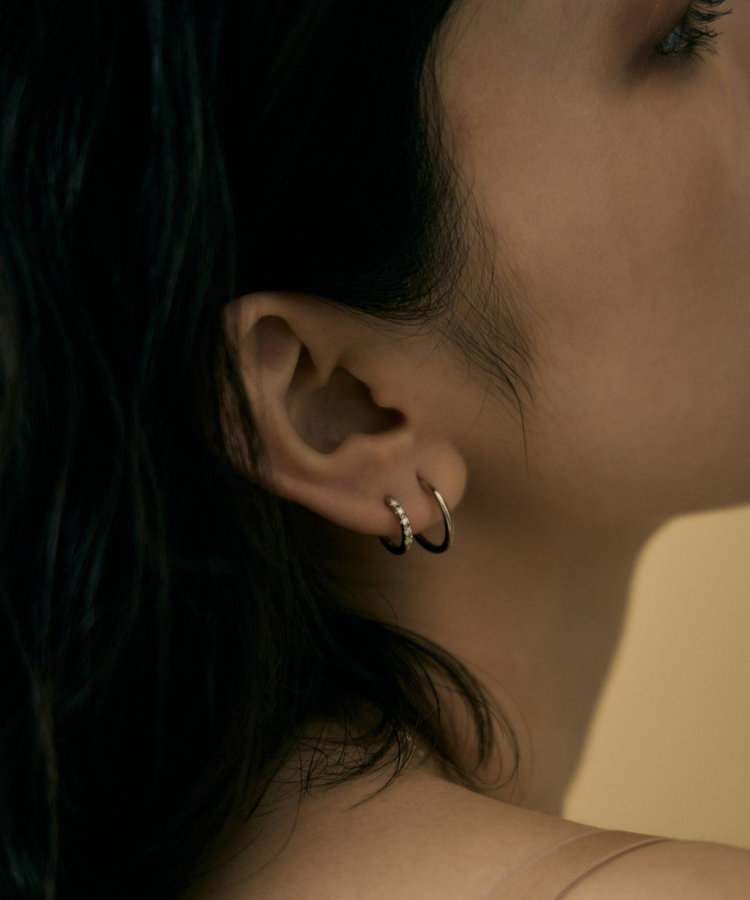 トーン] K18RBG フープ ピアス スキニー L（307039） ｜ women