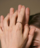 トーン] K18RBG ブラウンダイヤモンド チェーン リング（303014