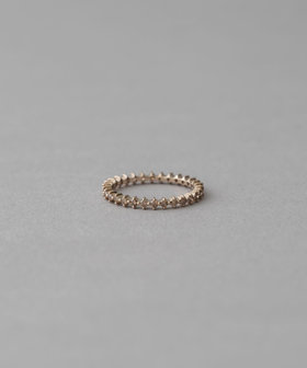 プレイリング] K18YG ブラウンダイヤモンド ピンキーリング（203016