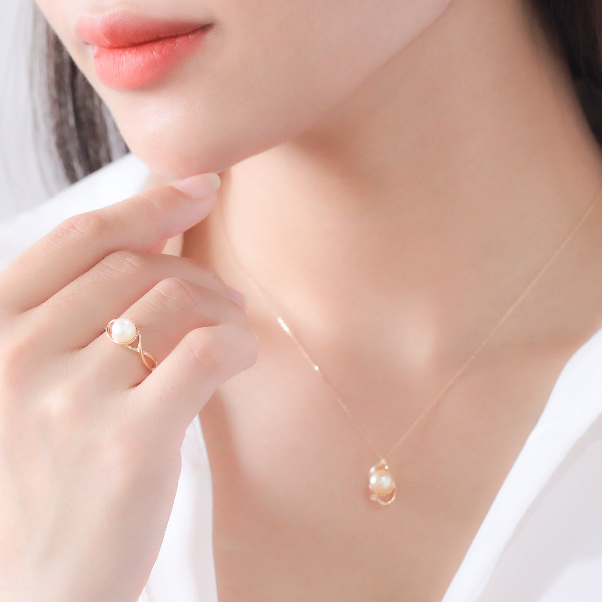 6月誕生石 K10 イエローゴールド あこや真珠 リング – Milluflora