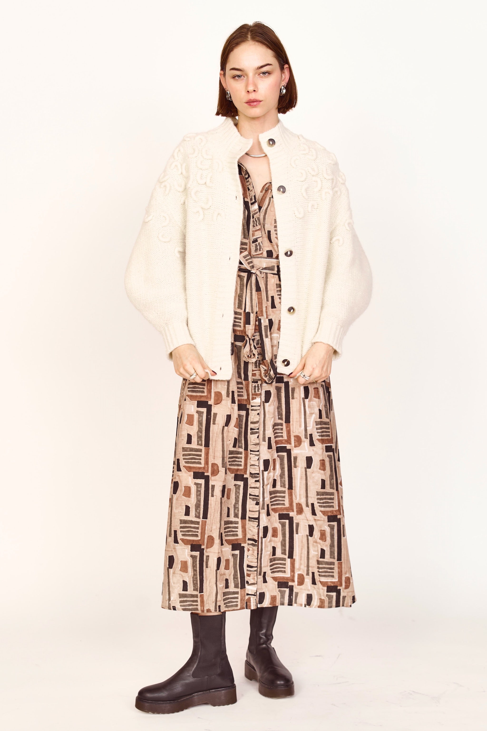 Cusco Croissant Cardigan in Ivory – MIRTH