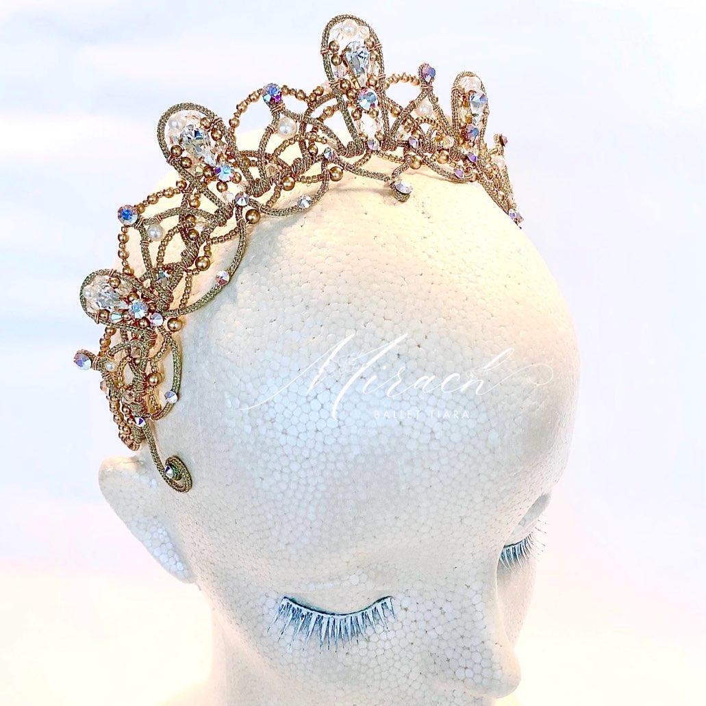 コード＆ビーズのカチューシャティアラ - バレエティアラ＆ティアラ