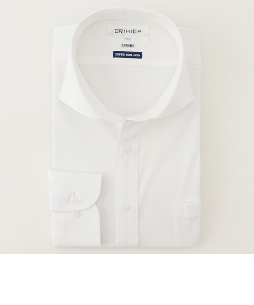 スーパーノンアイロンストレッチシャツ カッタウェイ 織柄｜オリヒカの