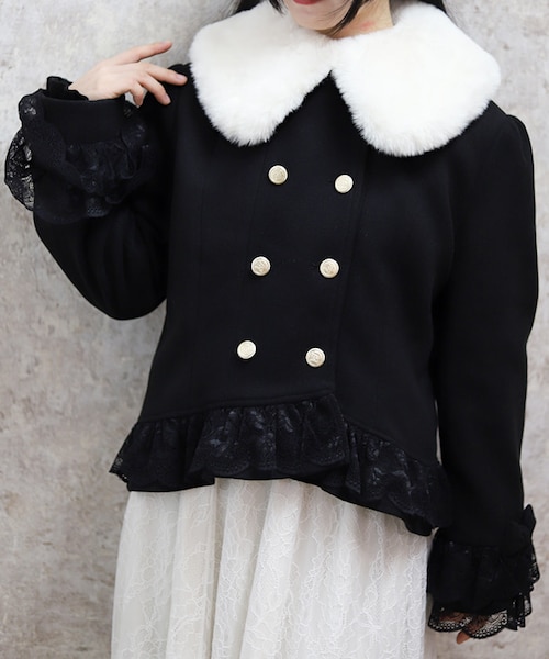 裾レースショートコート｜アクシーズファムの通販｜&mall（アンド