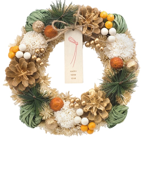 当商品送料無料】お正月 リース M 通販 玄関リース 冬 玄関 飾り M