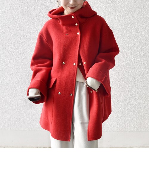 SHIPS any: リバー フーデッド Aライン ミドル コート｜シップスの通販