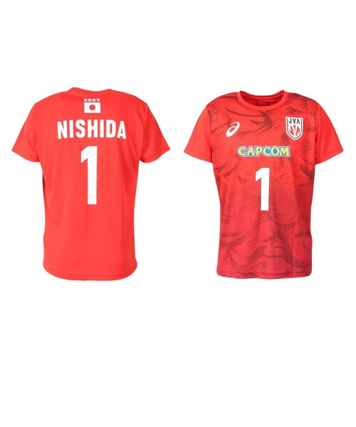 アシックス（ASICS）バレーボールウェア バレー応援Tシャツ 男子 日本