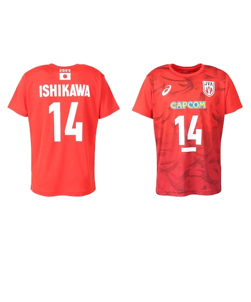 アシックス（ASICS）バレーボールウェア バレー応援Tシャツ 男子 日本