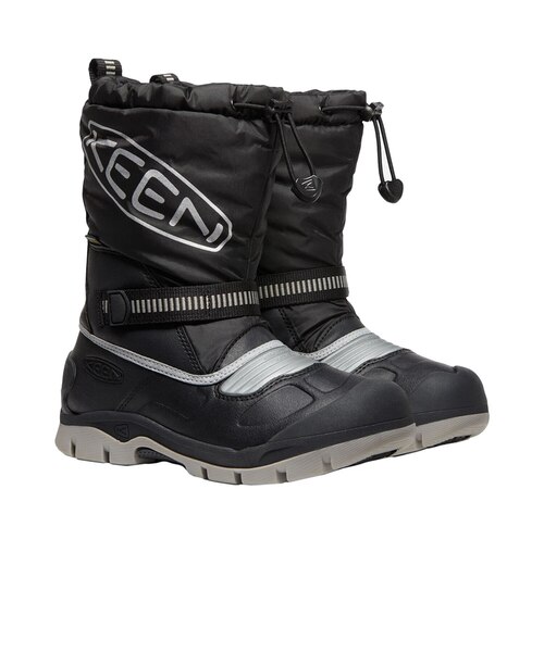 キーン（KEEN）ジュニア ブーツ 黒 ビッグキッズ スノー トロール