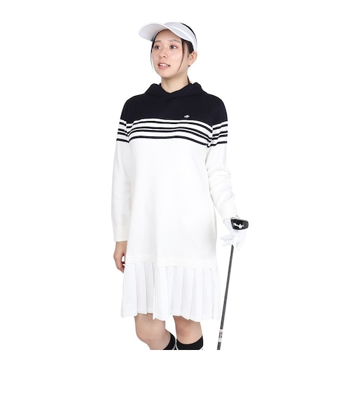 フィドラ（FIDRA）ゴルフウェア 吸湿 発熱 プリーツニット ワンピース