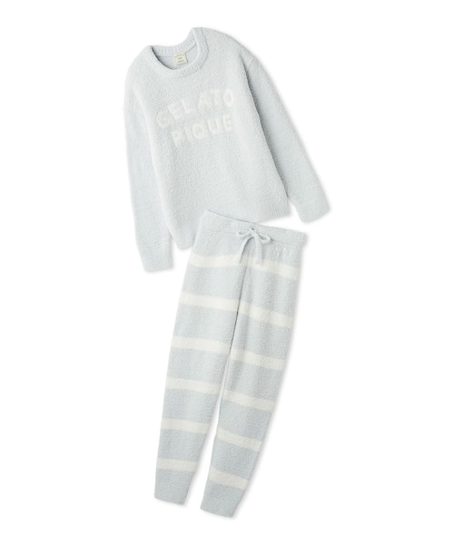 パウダーロゴジャガードプルオーバー＆ロングパンツセット｜ジェラート