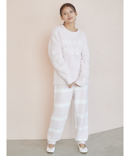 パウダーロゴジャガードプルオーバー＆ロングパンツセット｜ジェラート