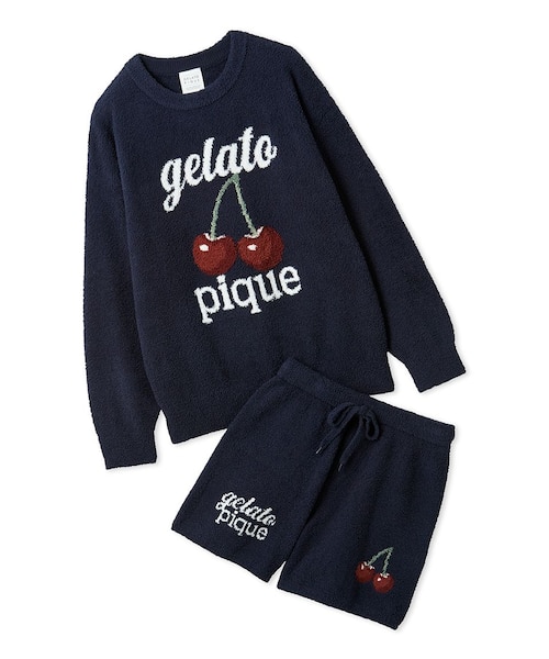 ONLINE限定】べビモコチェリージャガードプルオーバー&ショートパンツ