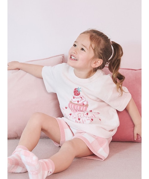 KIDS】エアリーモコモチーフジャガードプルオーバー｜ジェラートピケの