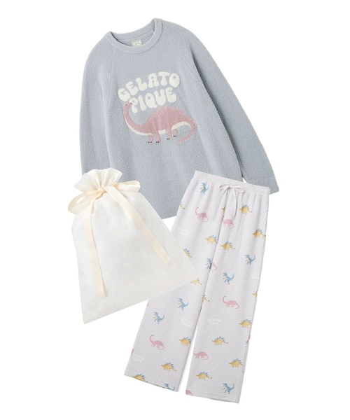 パウダースリーピーロゴジャガードプルオーバー＆ロングパンツセット