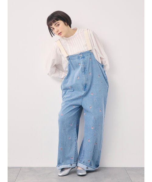 レディースのサロペット（ブルー）の通販｜&mall（アンドモール）三井