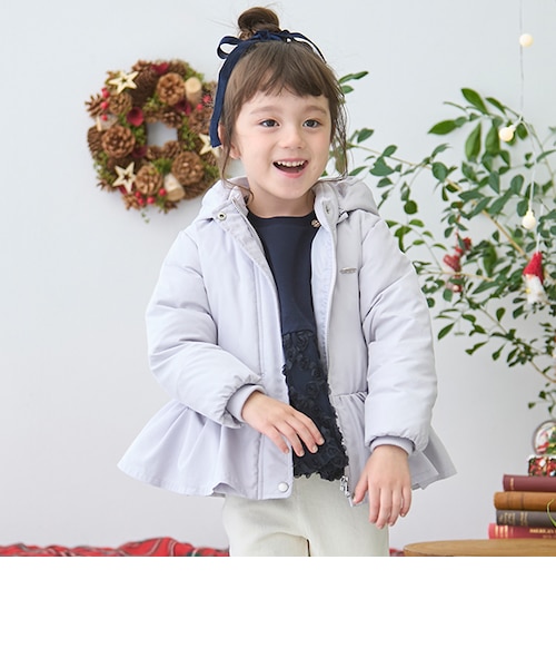 ペプラムダウンジャケット｜プティマインの通販｜&mall（アンドモール