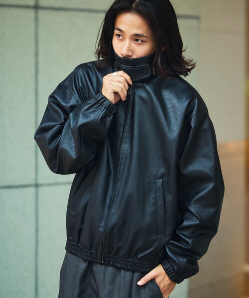 リラックスフィット ジップアップ スタンドカラーブルゾン 【限定展開