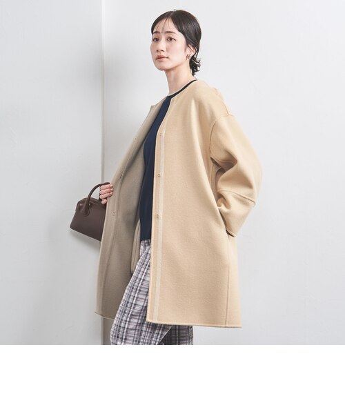 カシミヤ リバー ノーカラーコート｜ユナイテッドアローズ