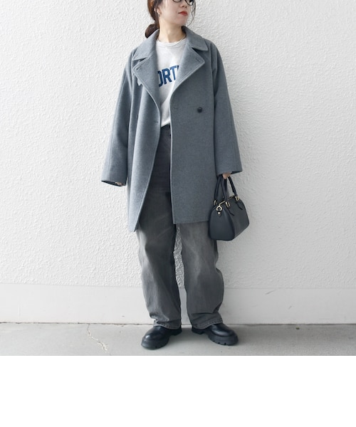 SHIPS any: スタンド & ダブル カラー コート 24FW｜シップスの通販