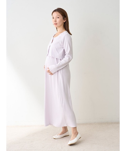 マタニティリブワンピース｜ジェラートピケの通販｜&mall（アンド