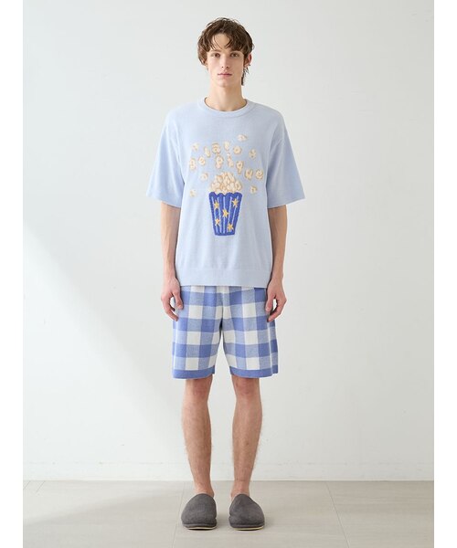 HOMME】エアリーモコモチーフジャガードプルオーバー｜ジェラートピケ