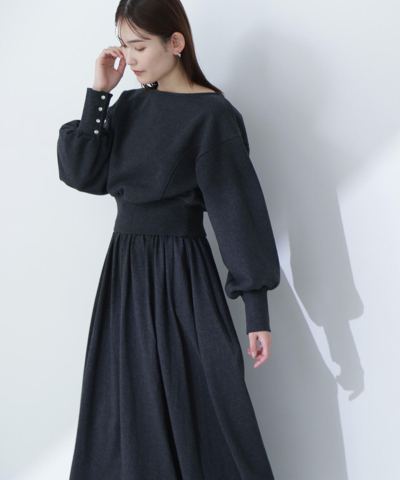 裏毛トップス＆フレアスカート | NATURAL BEAUTY BASIC（ナチュラル