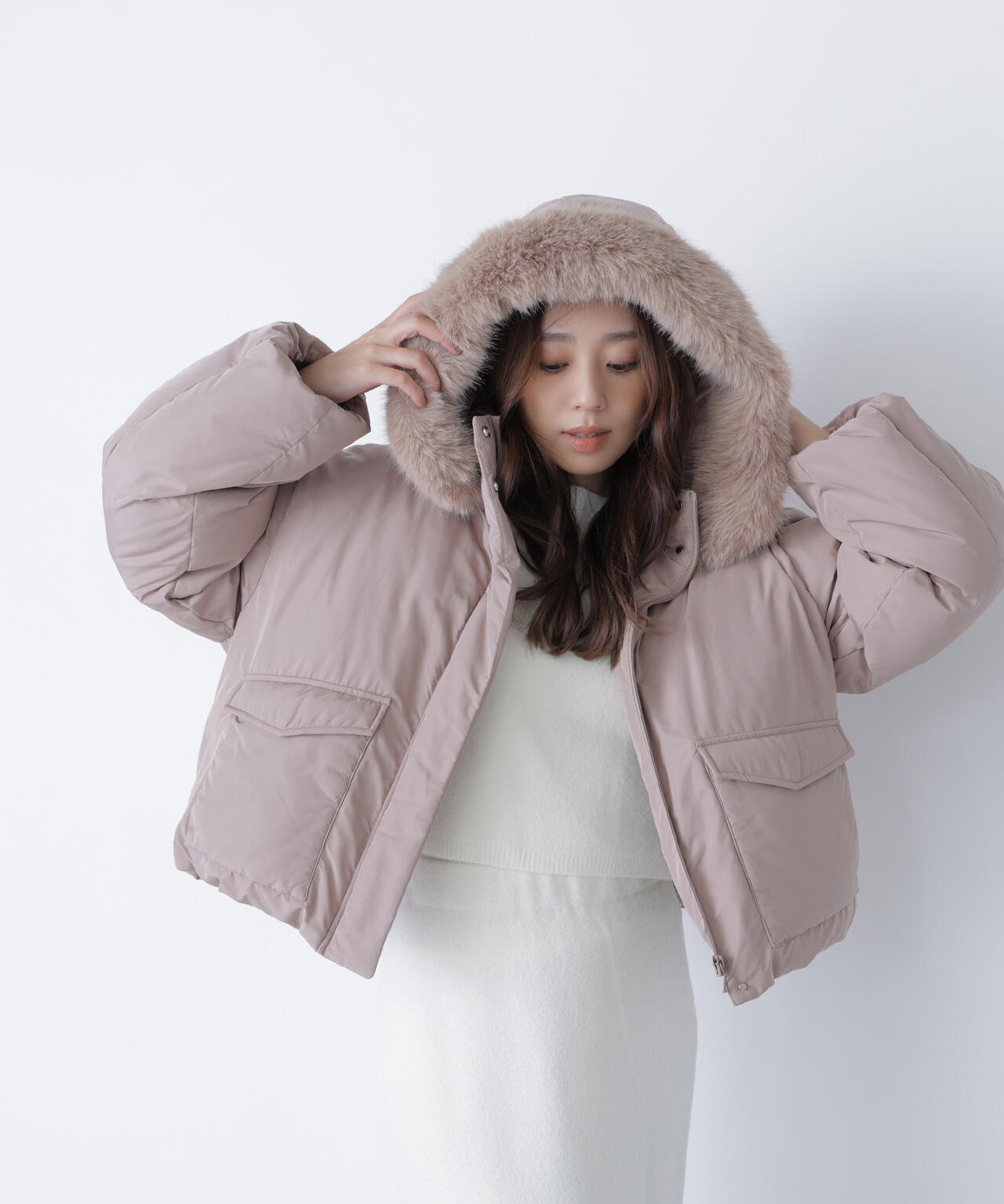 フードファーショートダウン | NATURAL BEAUTY BASIC（ナチュラル