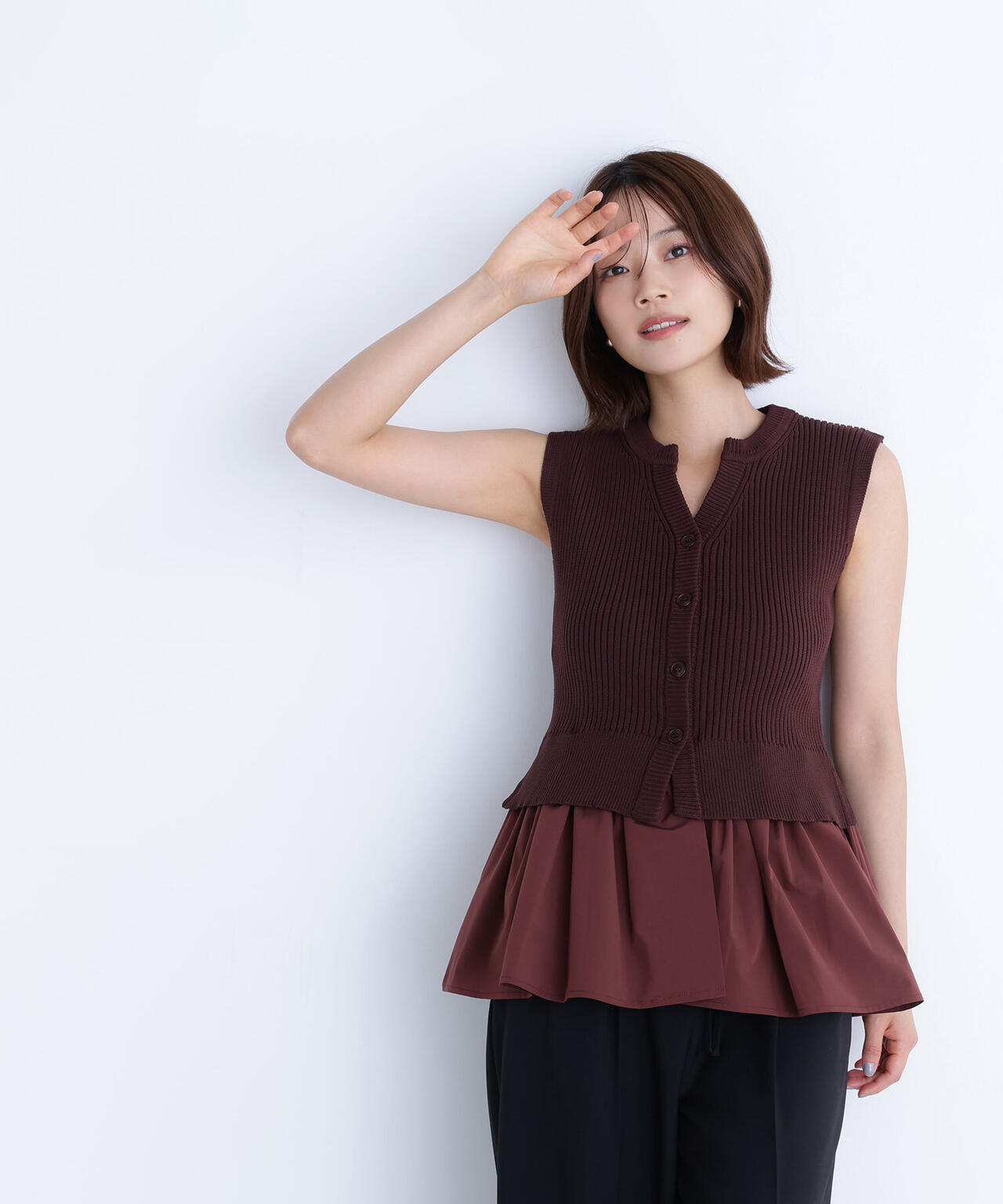 2wayドッキングペプラムベスト | NATURAL BEAUTY BASIC（ナチュラル