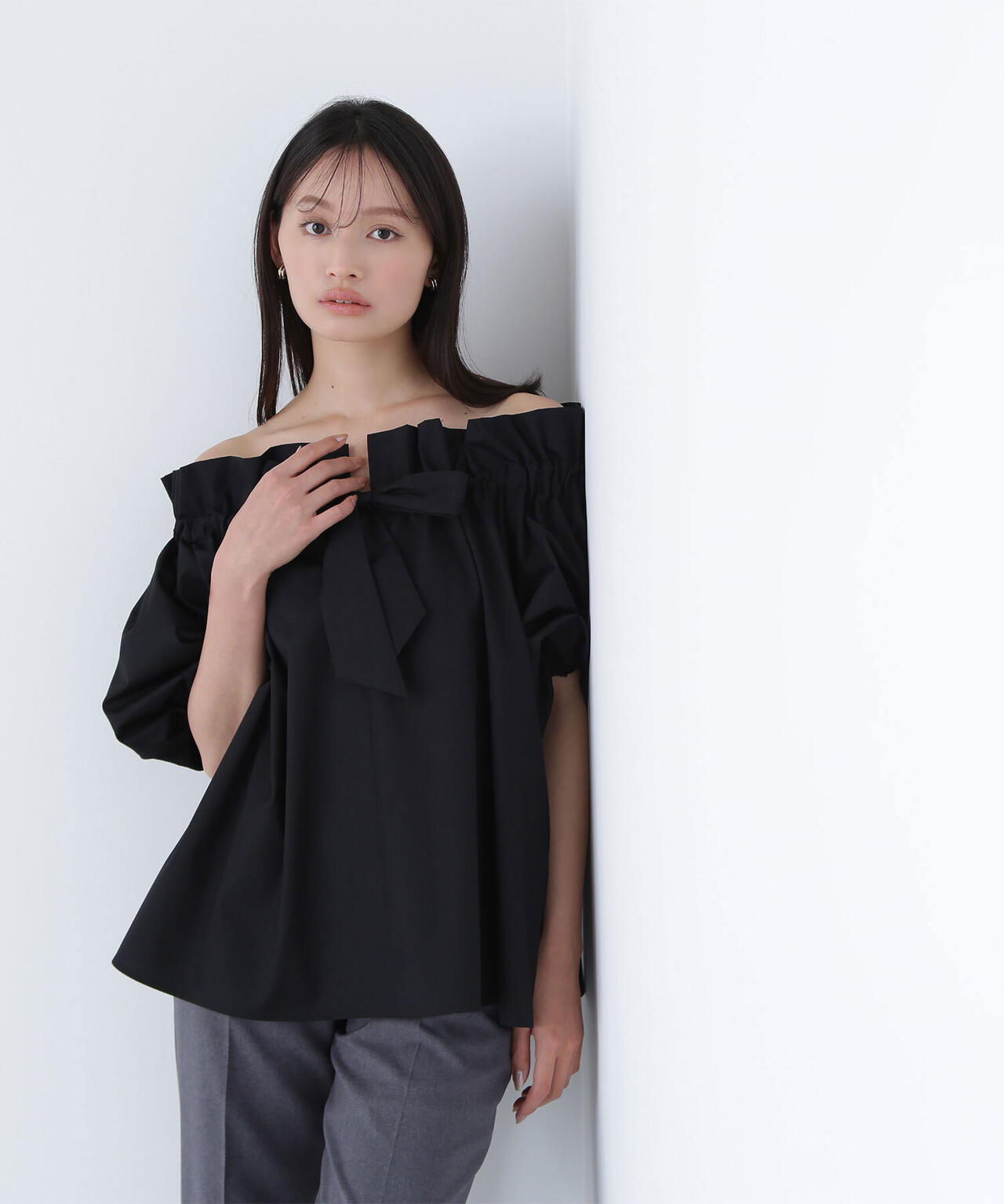 2wayリボンボウブラウス | NATURAL BEAUTY BASIC（ナチュラル