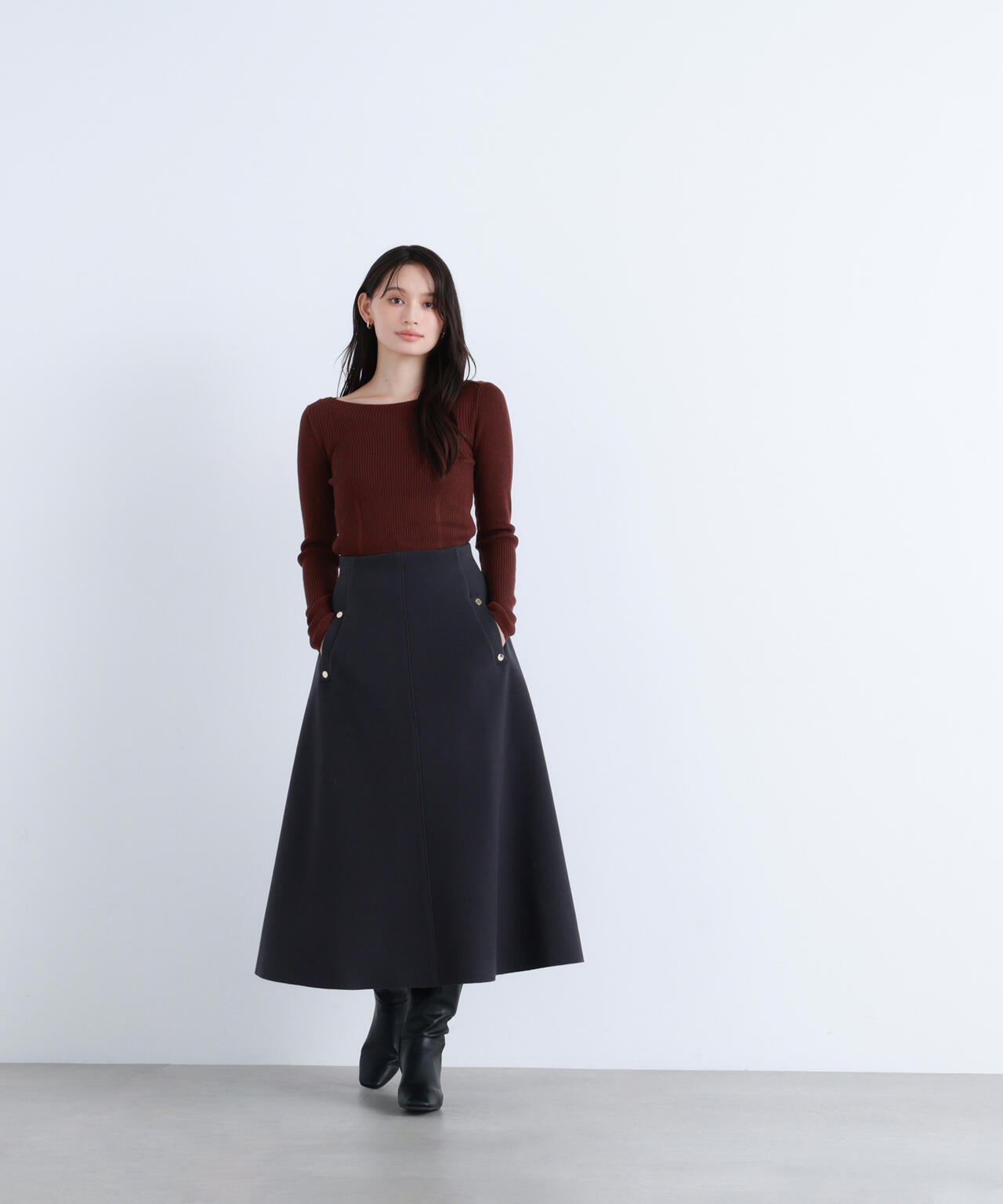 Oggi掲載】圧縮ジャージーシリーズ フレアスカート | NATURAL BEAUTY