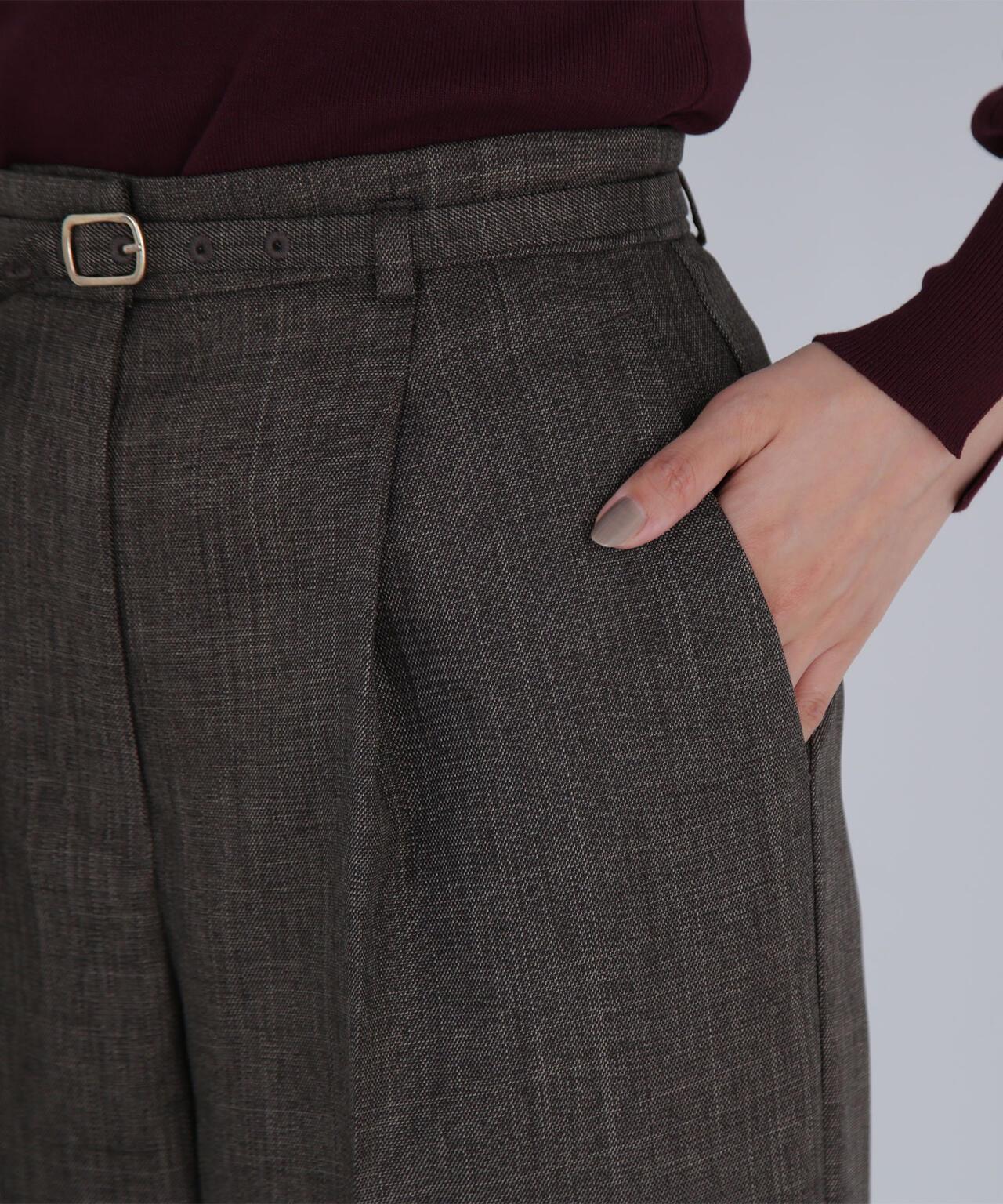 シャークスキン SETUPストレートテーパードパンツ | NATURAL BEAUTY