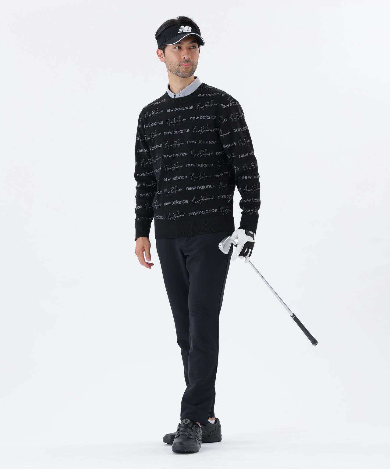 ロゴラッピングペーパー柄 クルーネック ニット プルオーバー (MENS