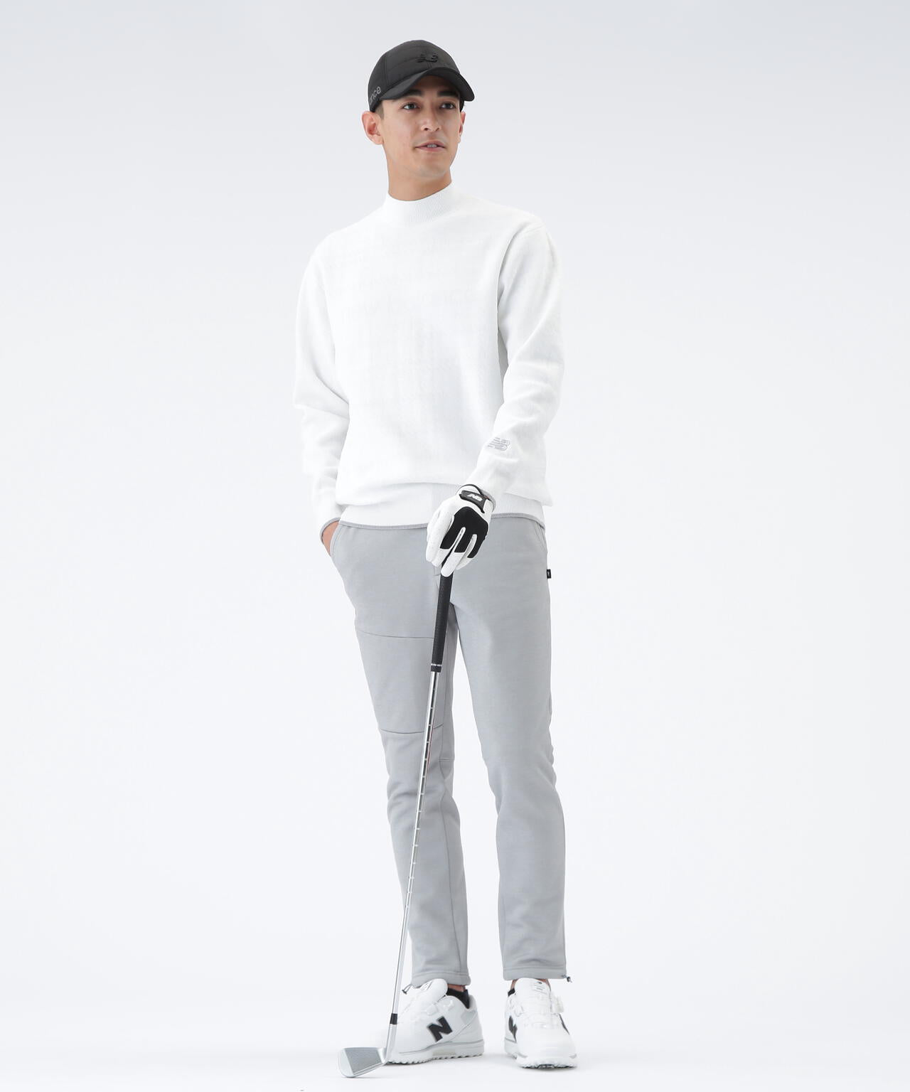 グレンチェック柄 モックネック ニット プルオーバー (MENS) | new