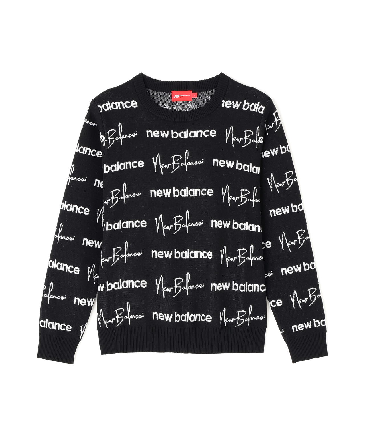 ロゴラッピングペーパー柄 クルーネック ニット プルオーバー (WOMENS