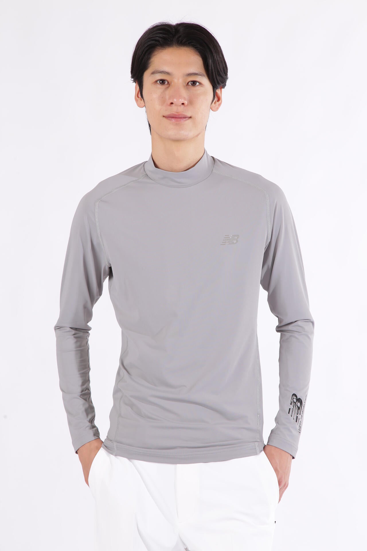 接触冷感 UV モックネック インナー プルオーバー (MENS) | new