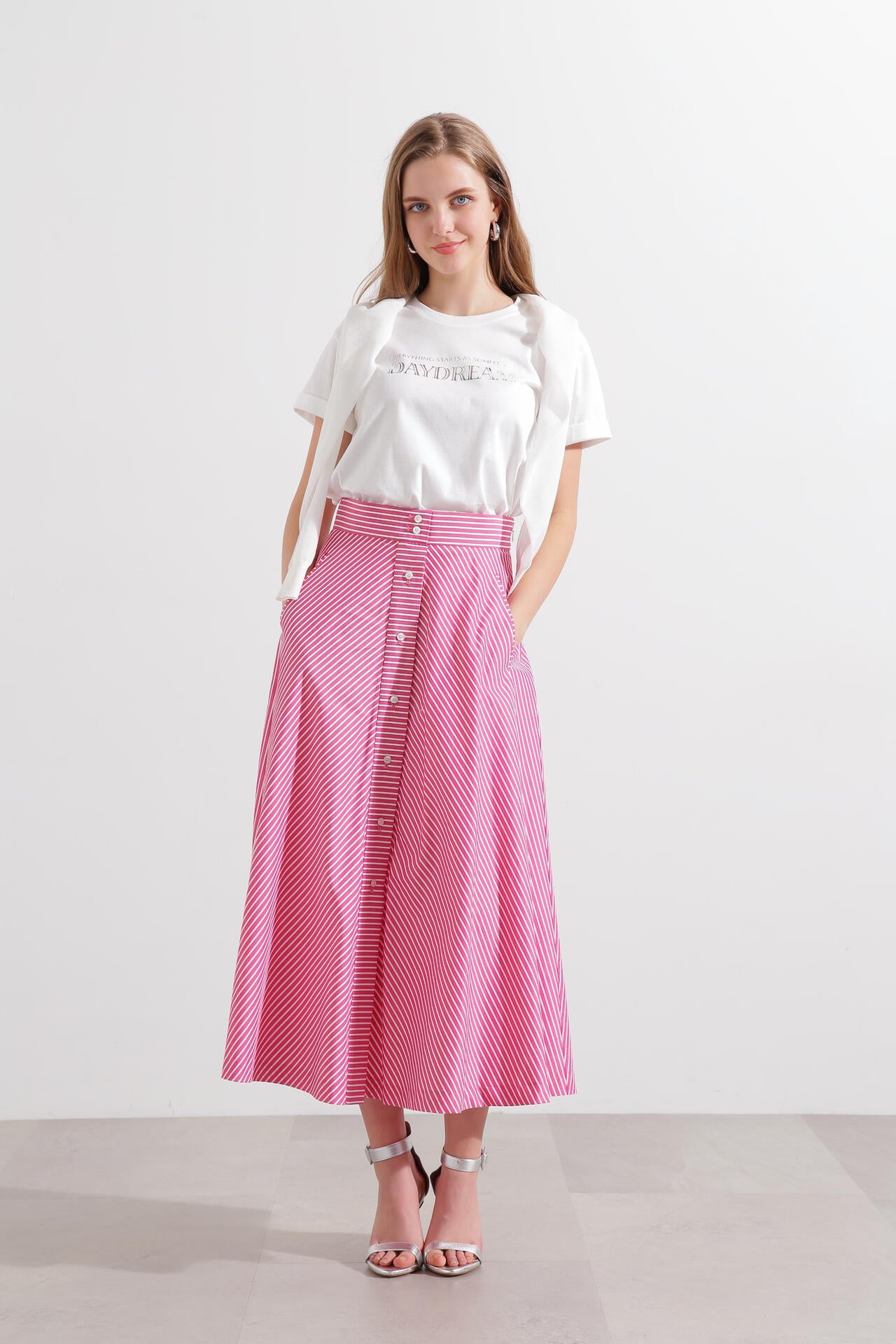 ストライプフレアスカート | PINKY&DIANNE（ピンキー&ダイアン